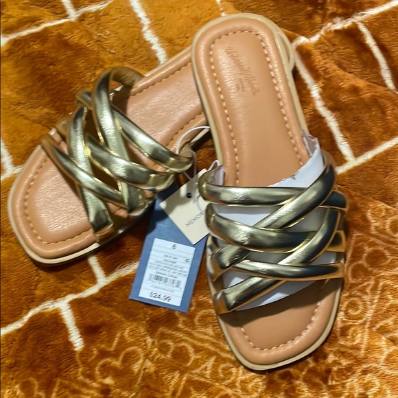 Universal Thread Shoes - Women's Gold Slide Sandals